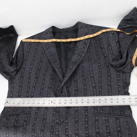 Favourbrook Sport coat Men's 46 Two Button Single Breasted Floral Silk striped - Picture 11 of 16